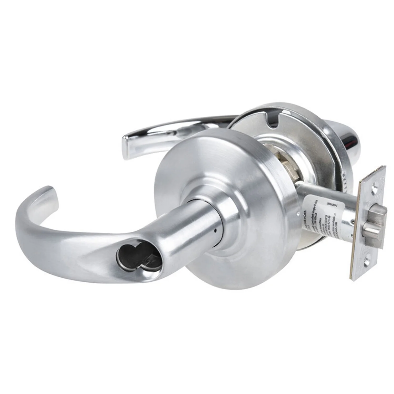 Schlage ND53JD SPA 626 Grade 1 Entrance Lock Sparta Lever Schlage FSIC Prep Less Core Satin Chrome Finish Non-Handed