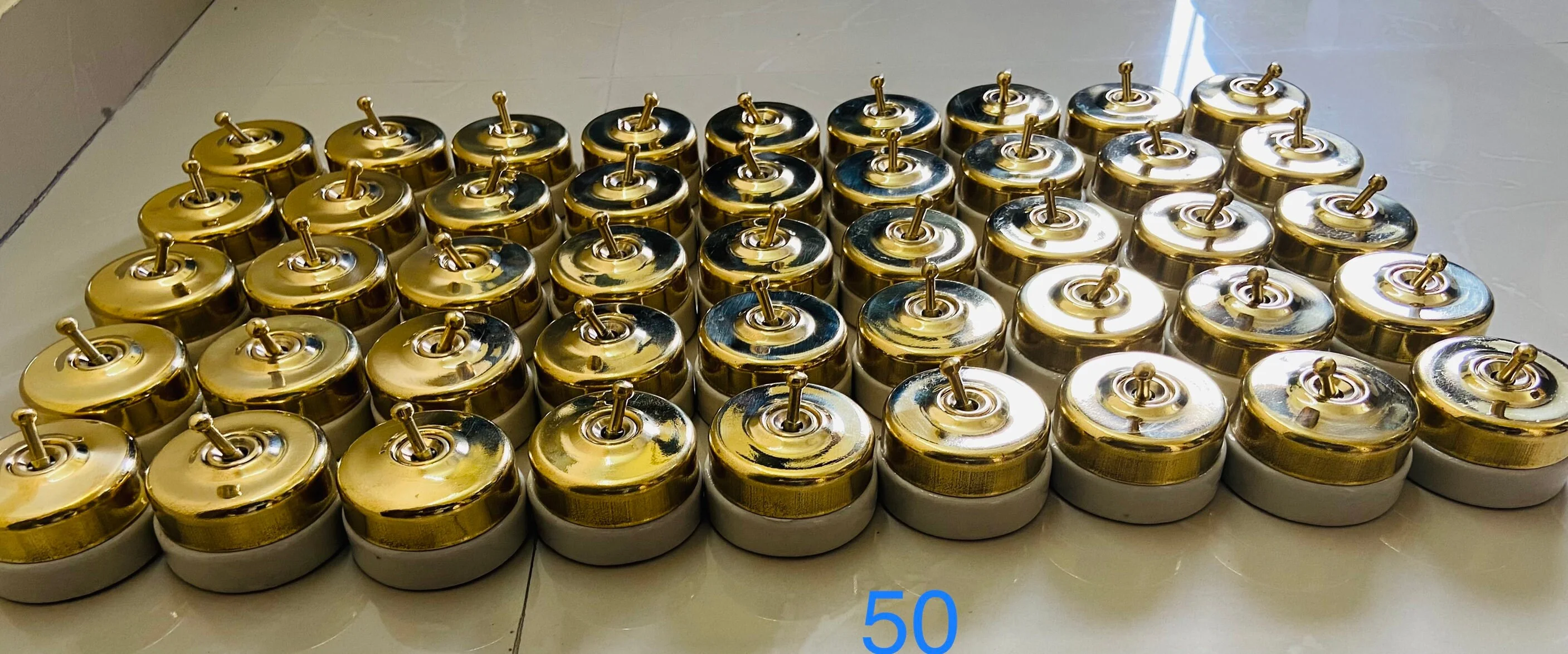 Ceramic & Brass Electric Switches ON-OFF Button