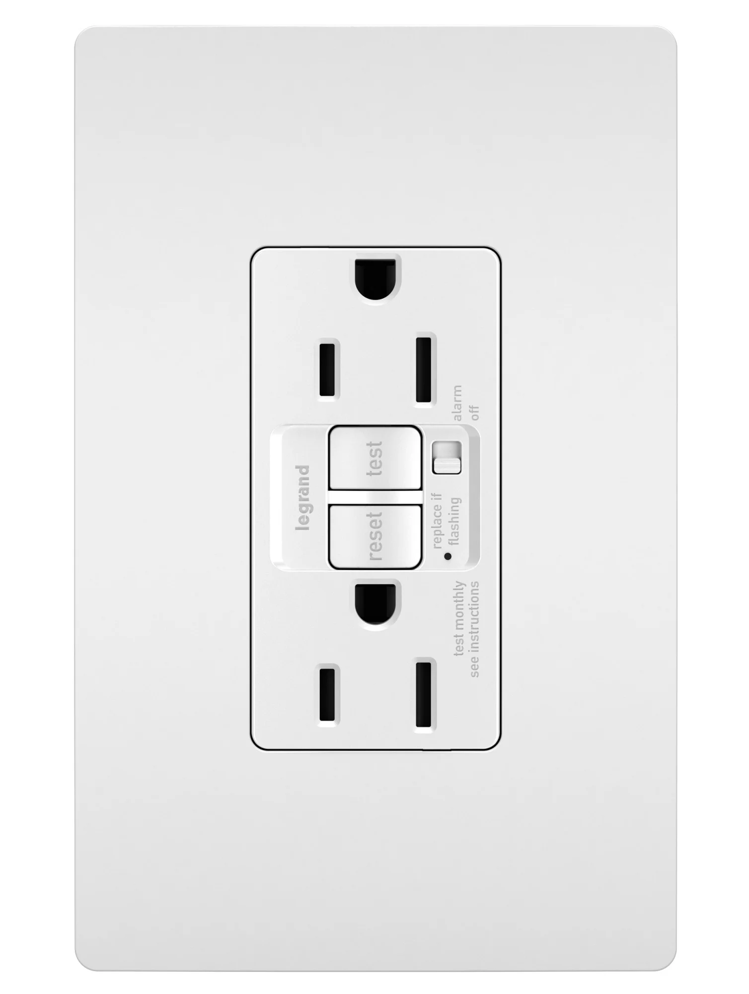 Legrand 1597Tra Radiant 15 Ampere Tamper-Resistant Audible Alarm Self-Test Gfci Electrical