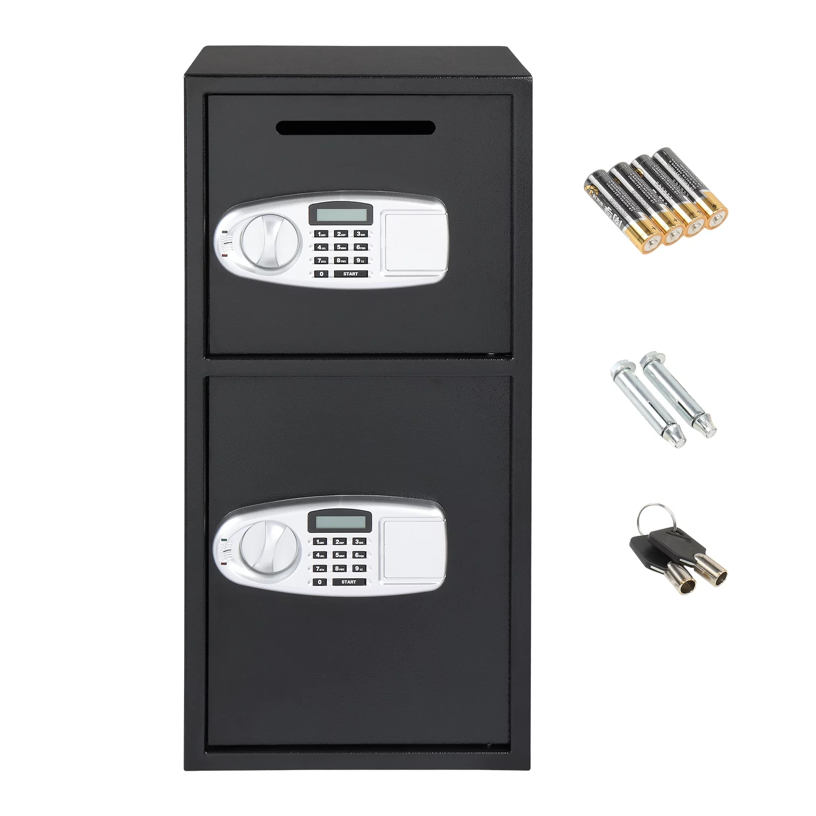 Zimtown Safes Double Door Cash Office Security Lock Digital Safe Depository Drop Box Black