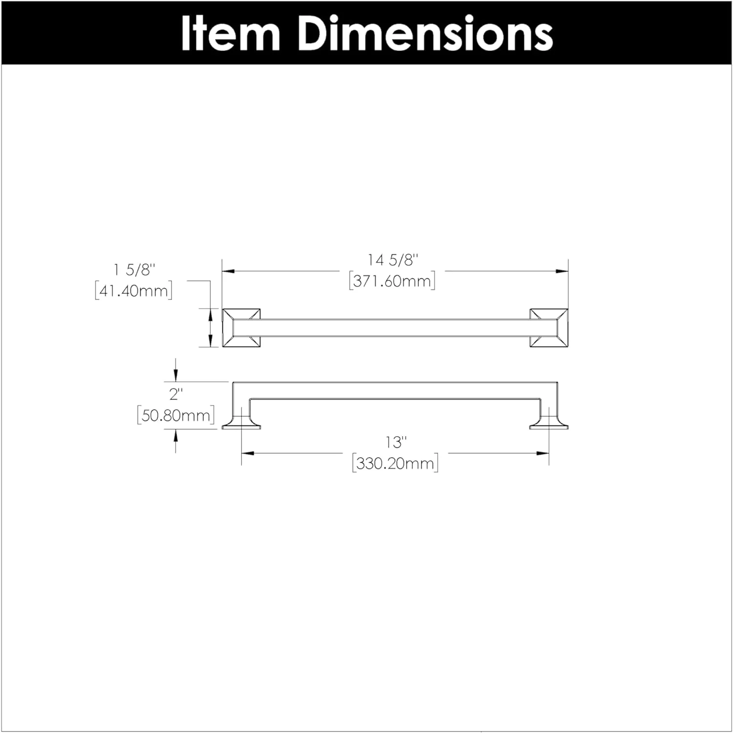 Studio Collection Appliance Pull 13 Inch Center To Center  Finish (5 Pack)