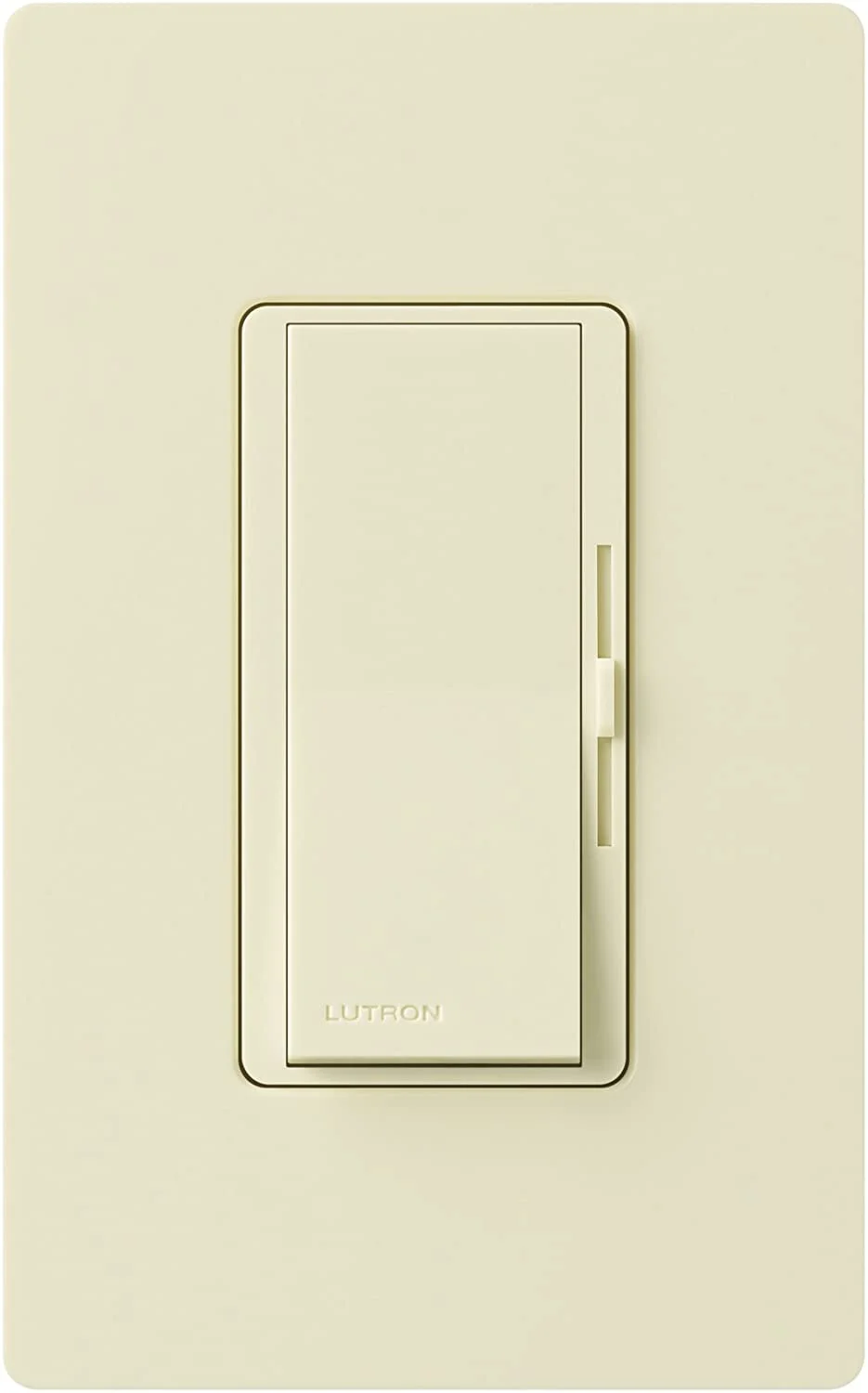 Lutron DVSTV-AL Diva 8 Amp 3-way/Single-Pole 0-10V Dimmer, no neutral required, Almond