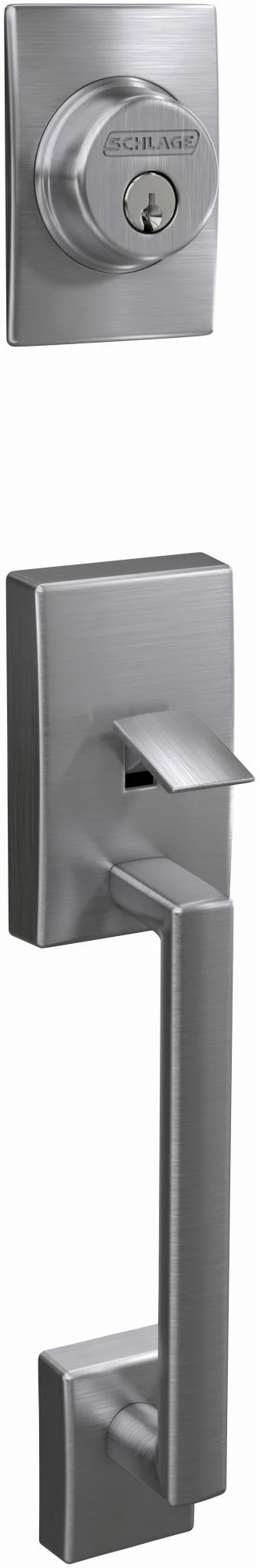 Schlage Fc58-Cen Custom Century Keyed Entry Single Cylinder Sectional Handleset - Brass