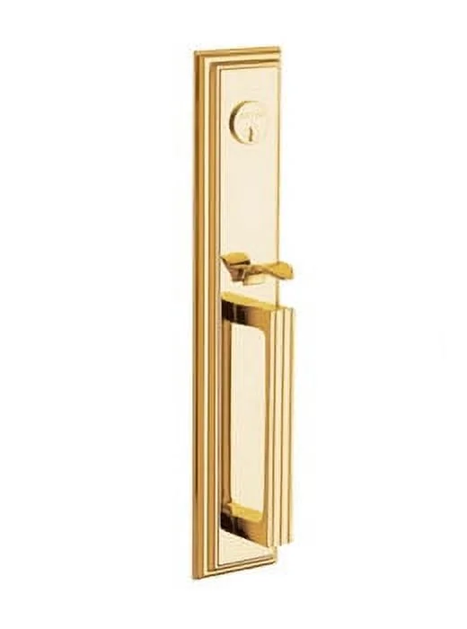 Baldwin 6605003 Estate Tremont Active Exterior Outside Trim for Mortise Handleset, Lifetime Polished Brass