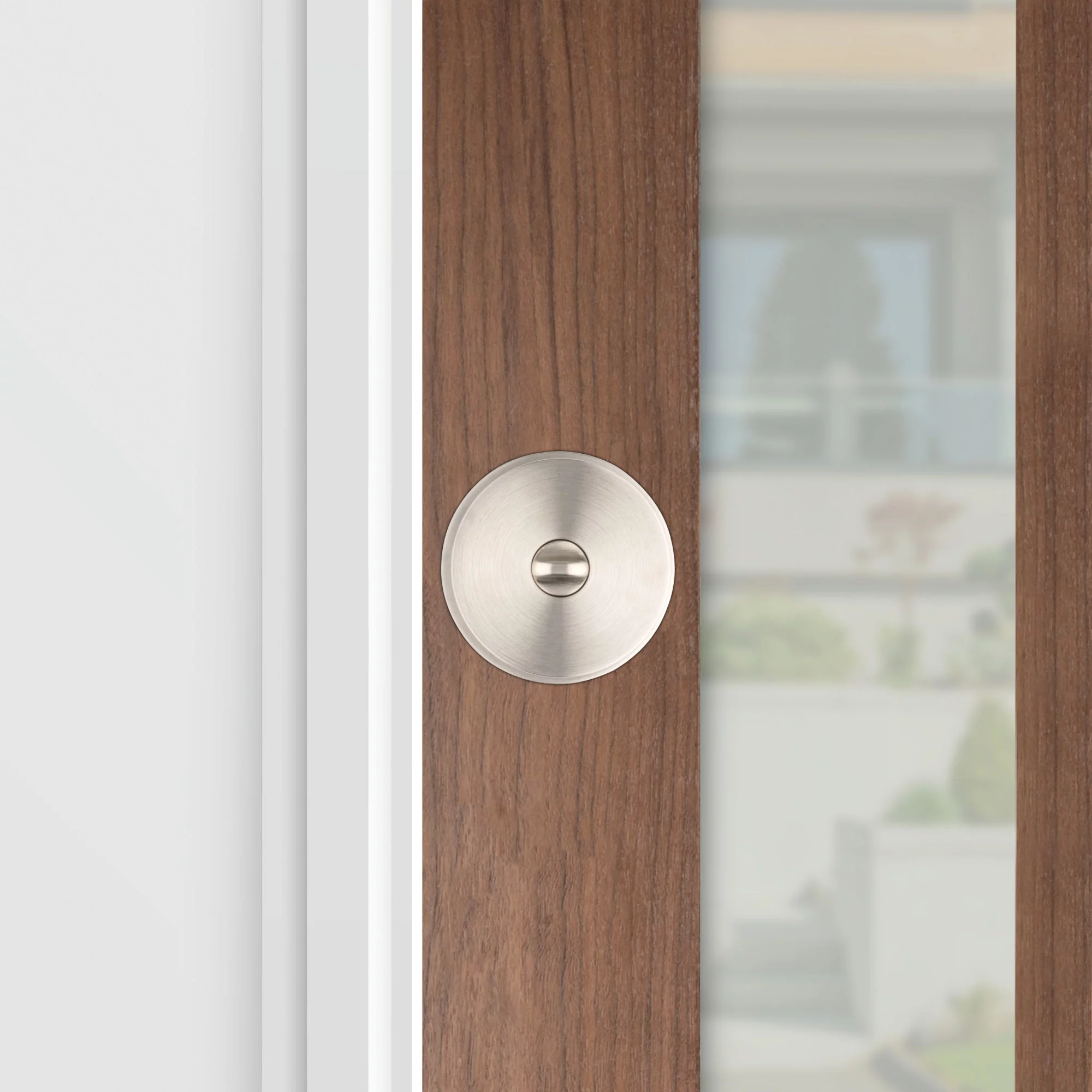Baldwin 5230.Entr Contemporary Single Cylinder Keyed Entry Door Knob Set - Nickel
