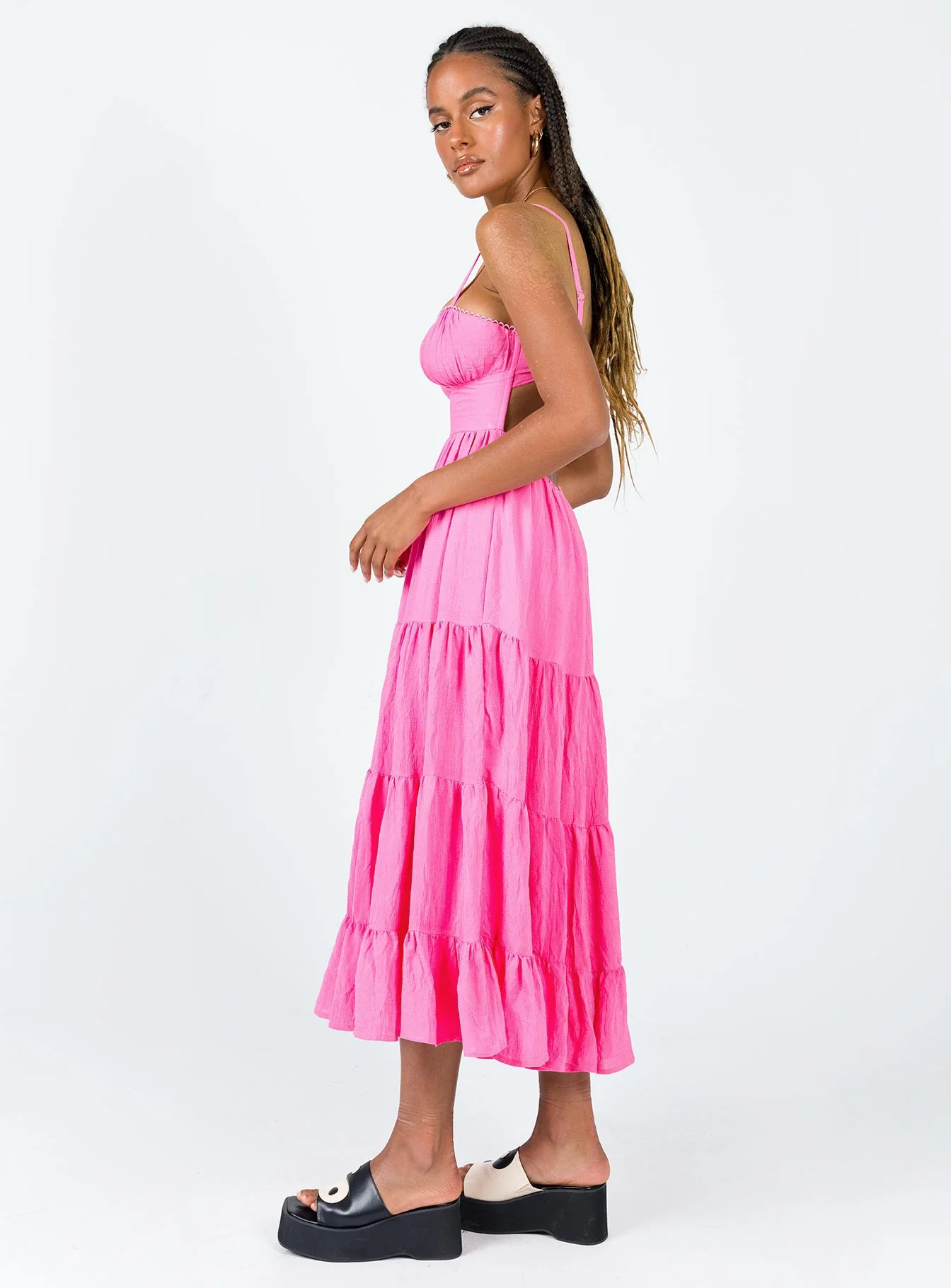 Joella Midi Dress Pink