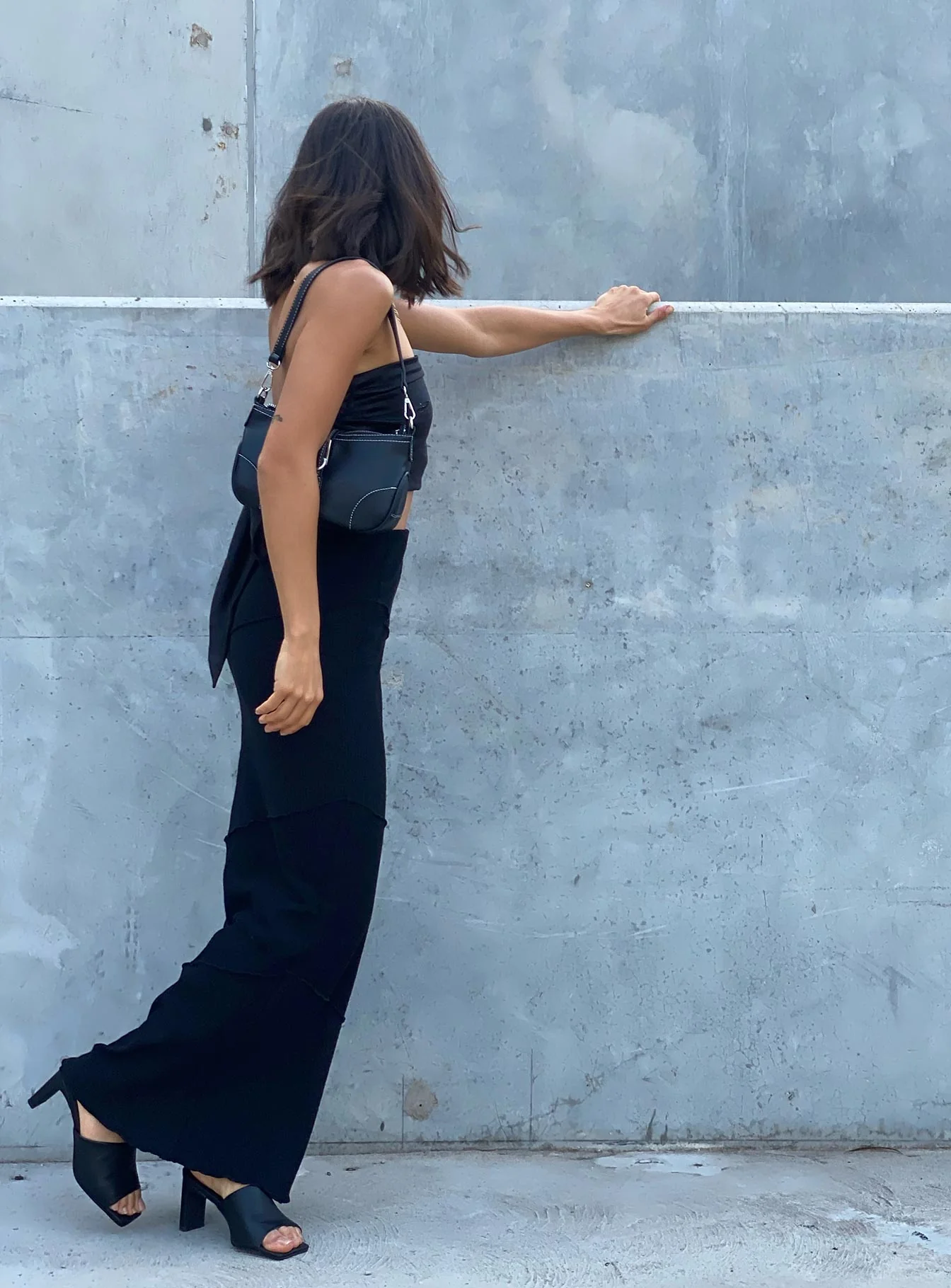 Oscar Maxi Skirt Black