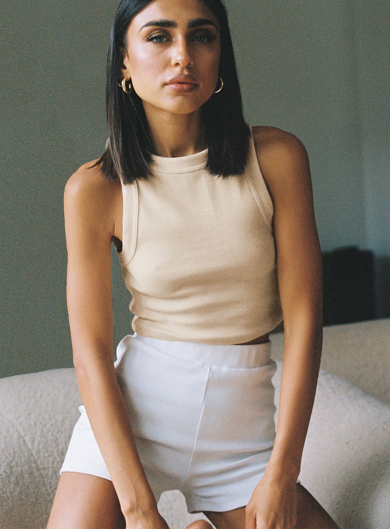 Organic Bailey Bike Short White Tall