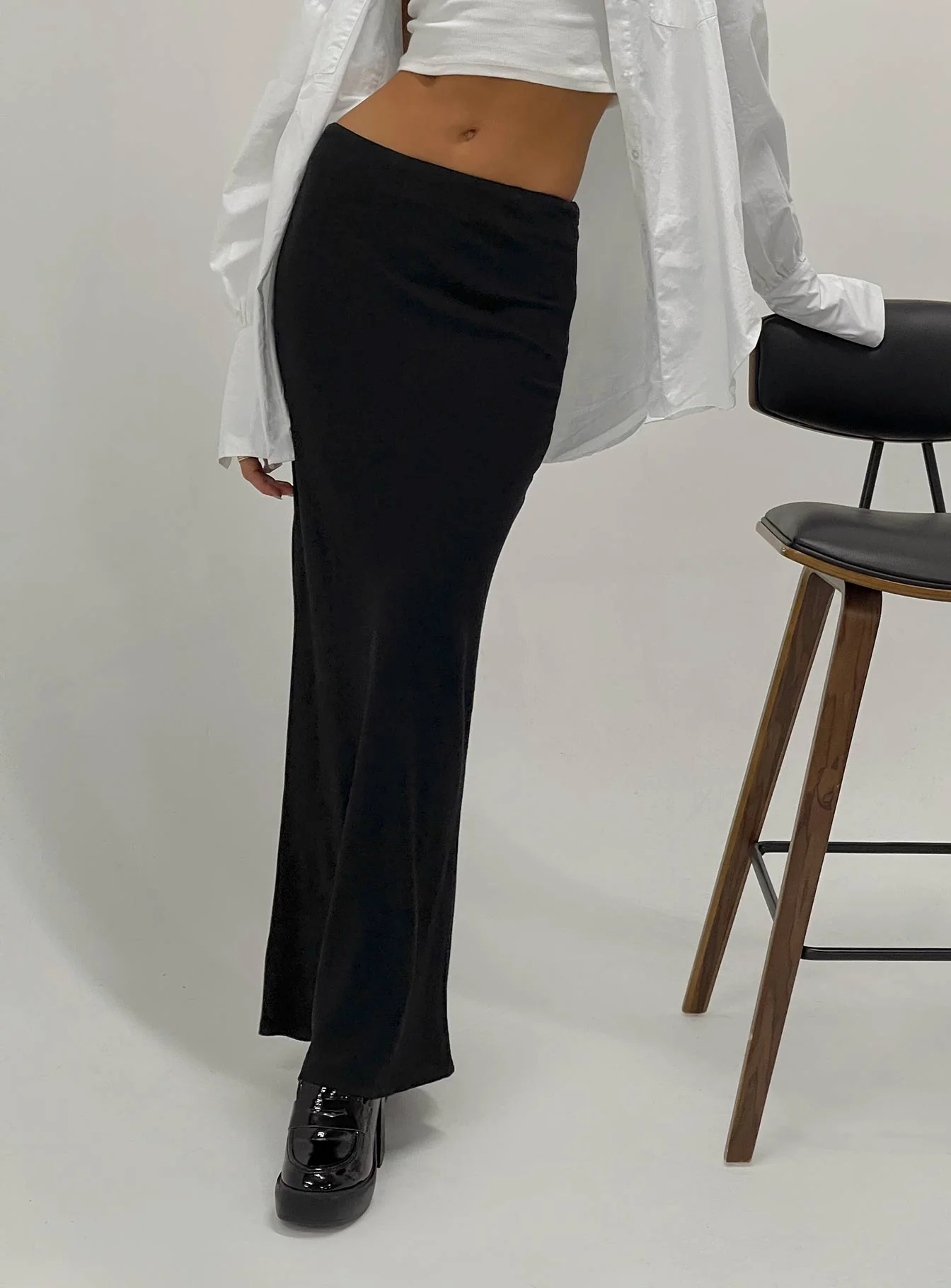 Jodie Maxi Skirt Black Eco