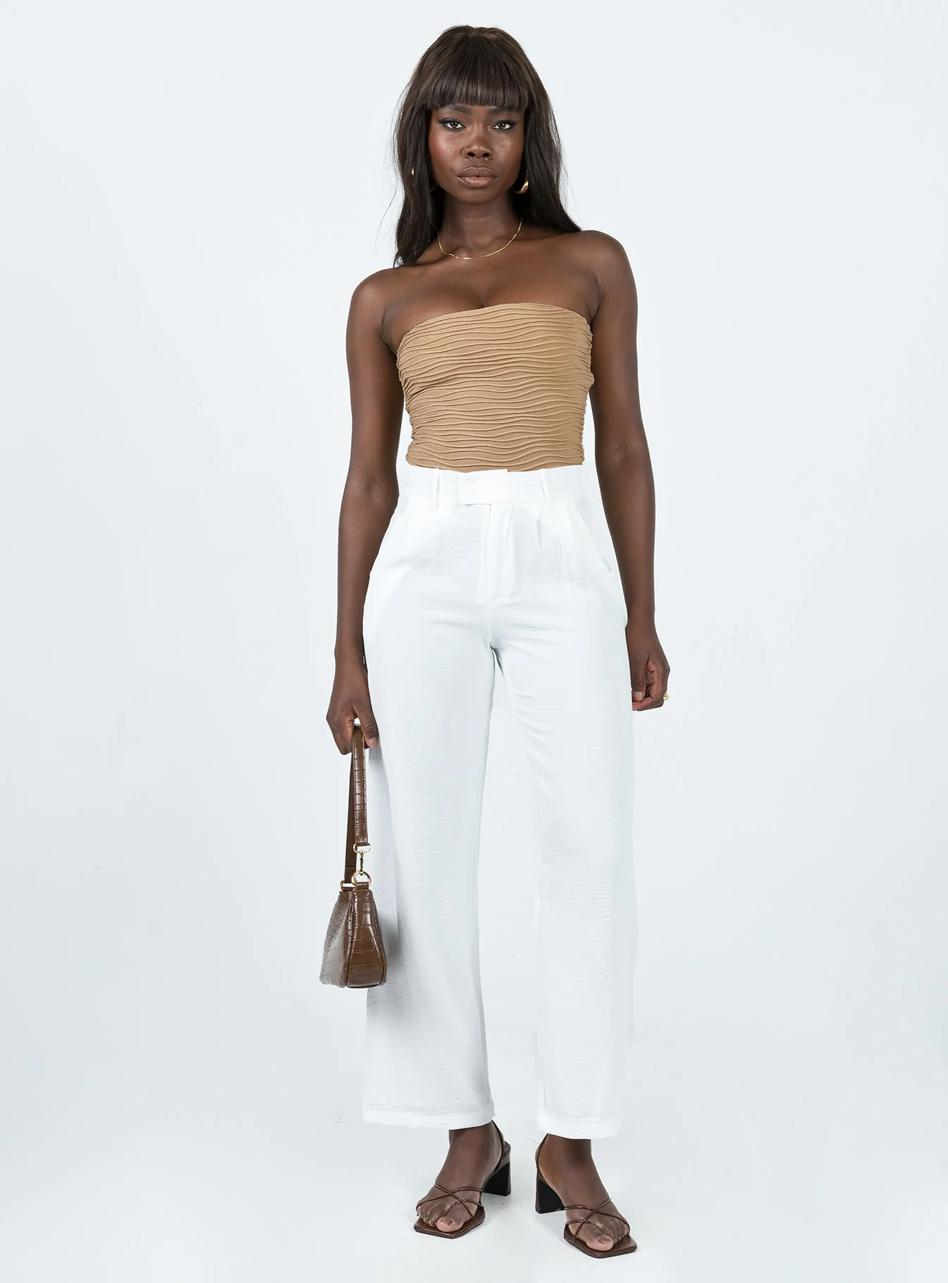 Makena Strapless Bodysuit Beige