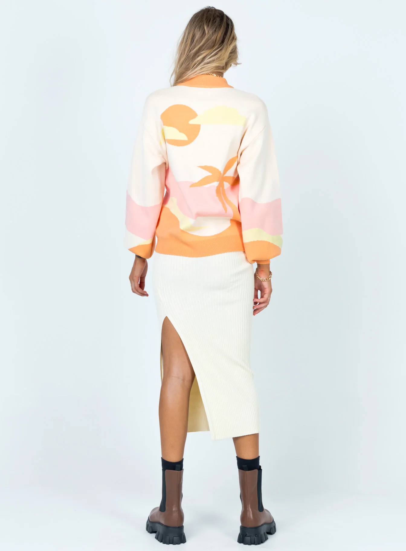 Tanna Midi Skirt Cream