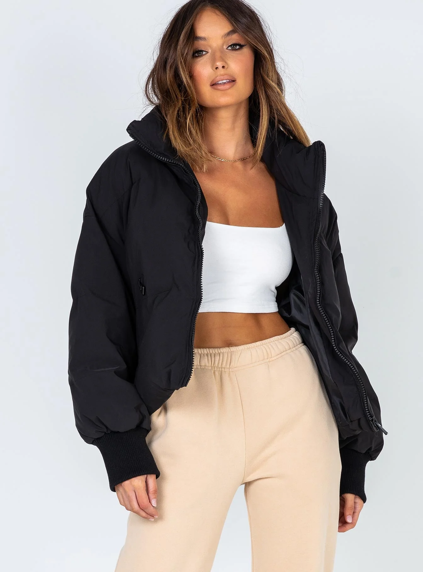 Abe Puffer Jacket Black Eco