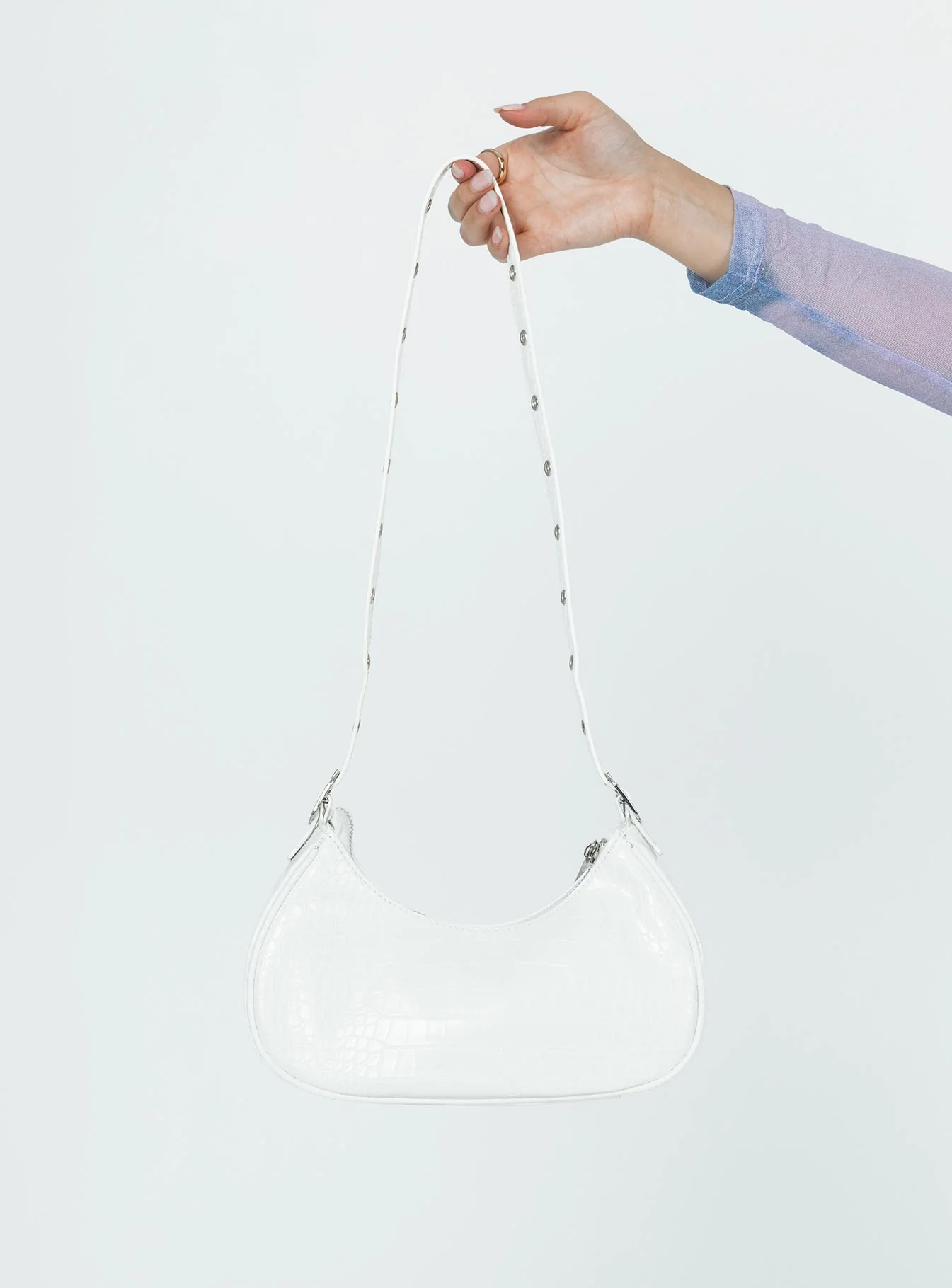 Peta & Jain Moto White Croc