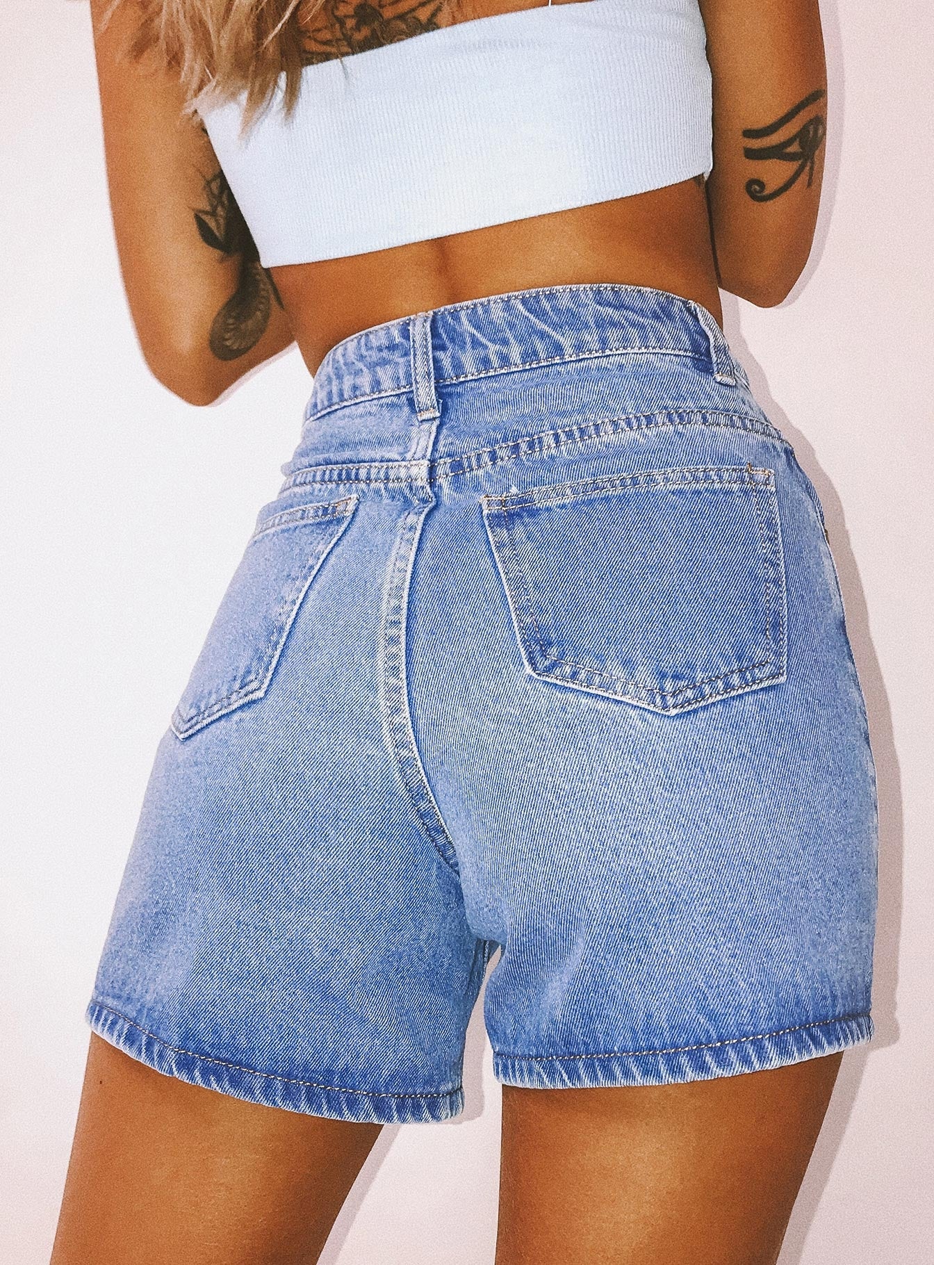 The Swalla Shorts Blue Denim