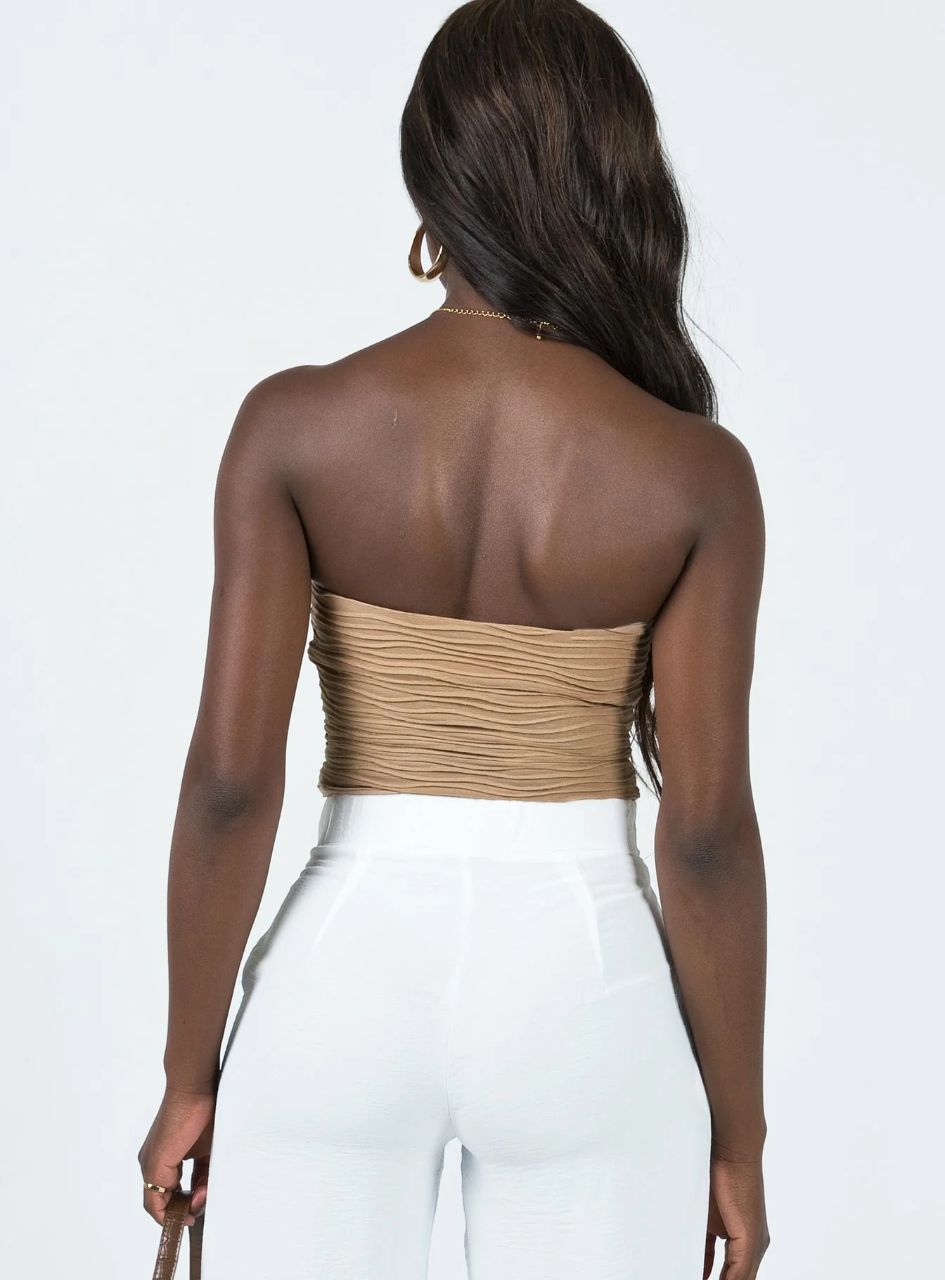 Makena Strapless Bodysuit Beige