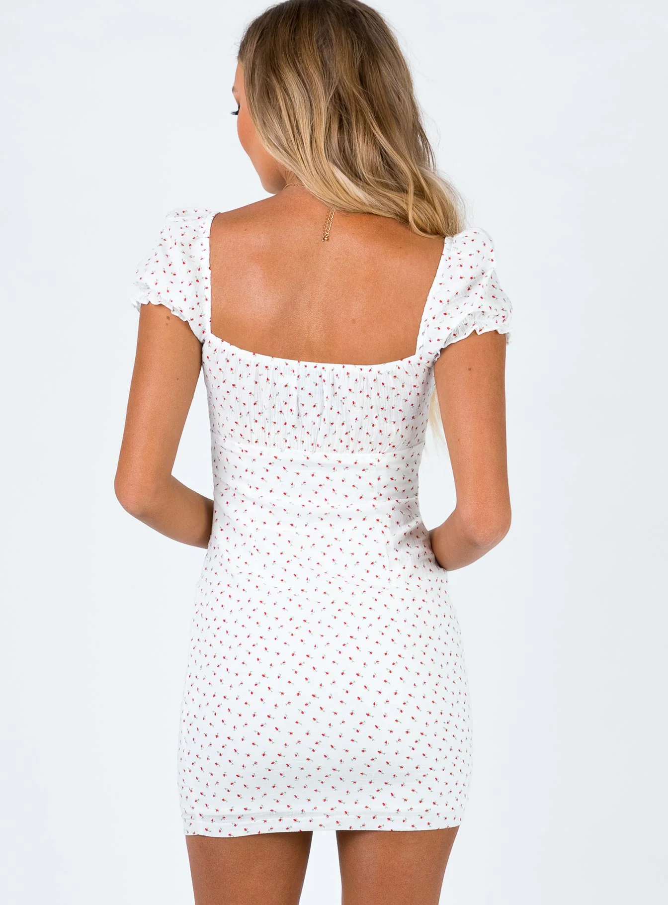 Natalina Mini Dress White