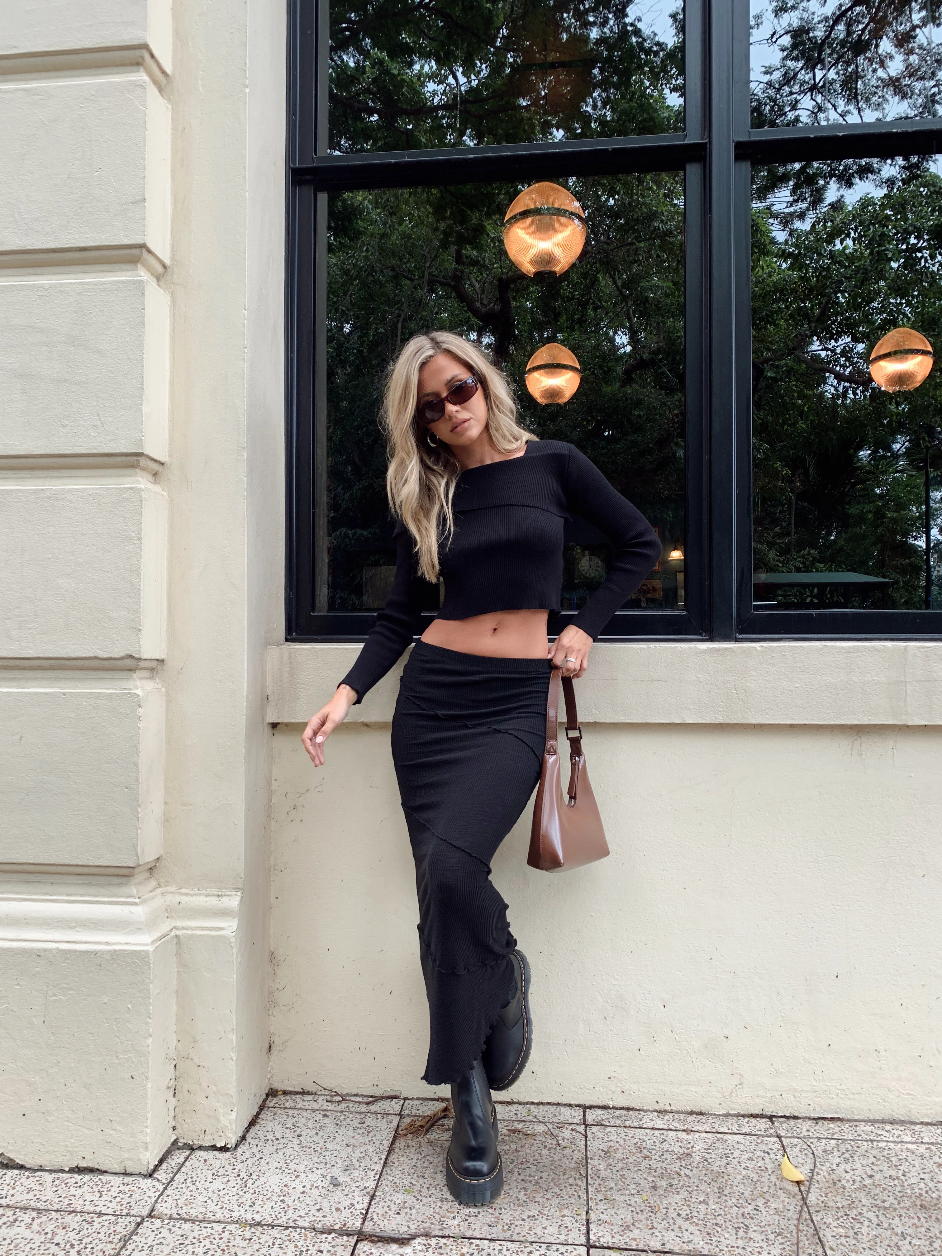 Oscar Maxi Skirt Black