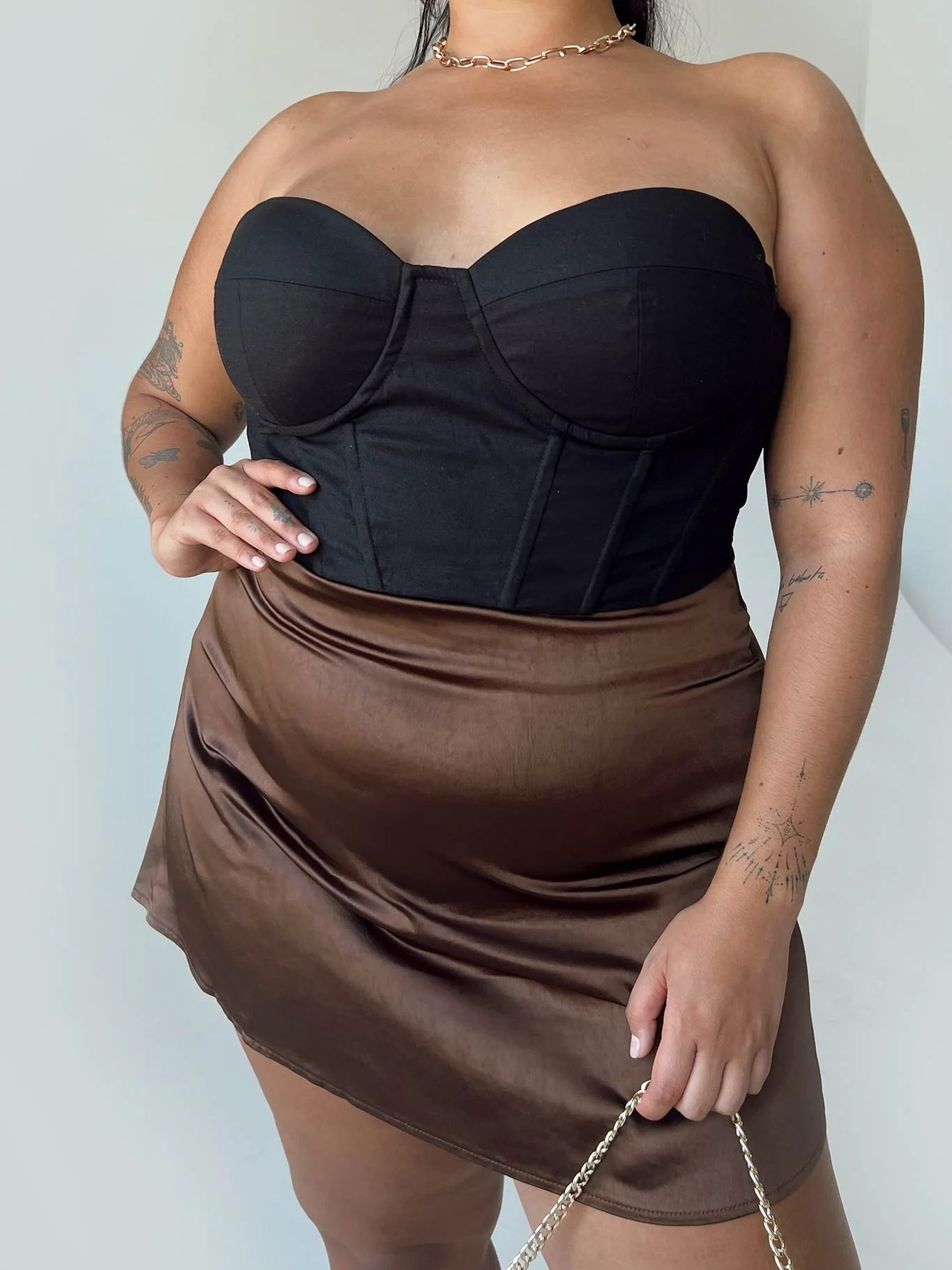 Jemima Mini Skirt Brown Curve