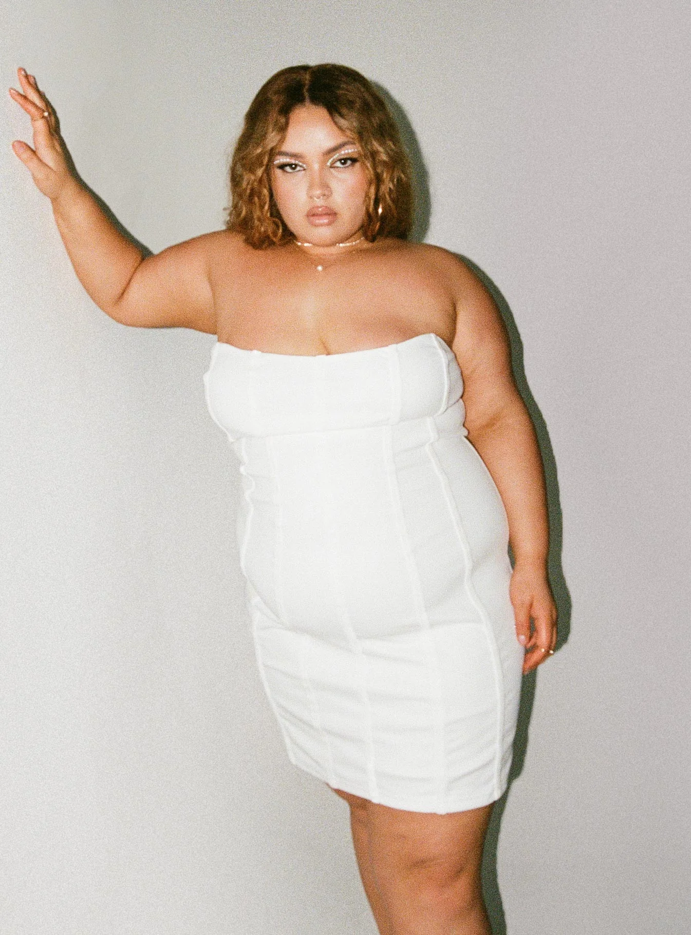 Tristian Mini Dress White Curve