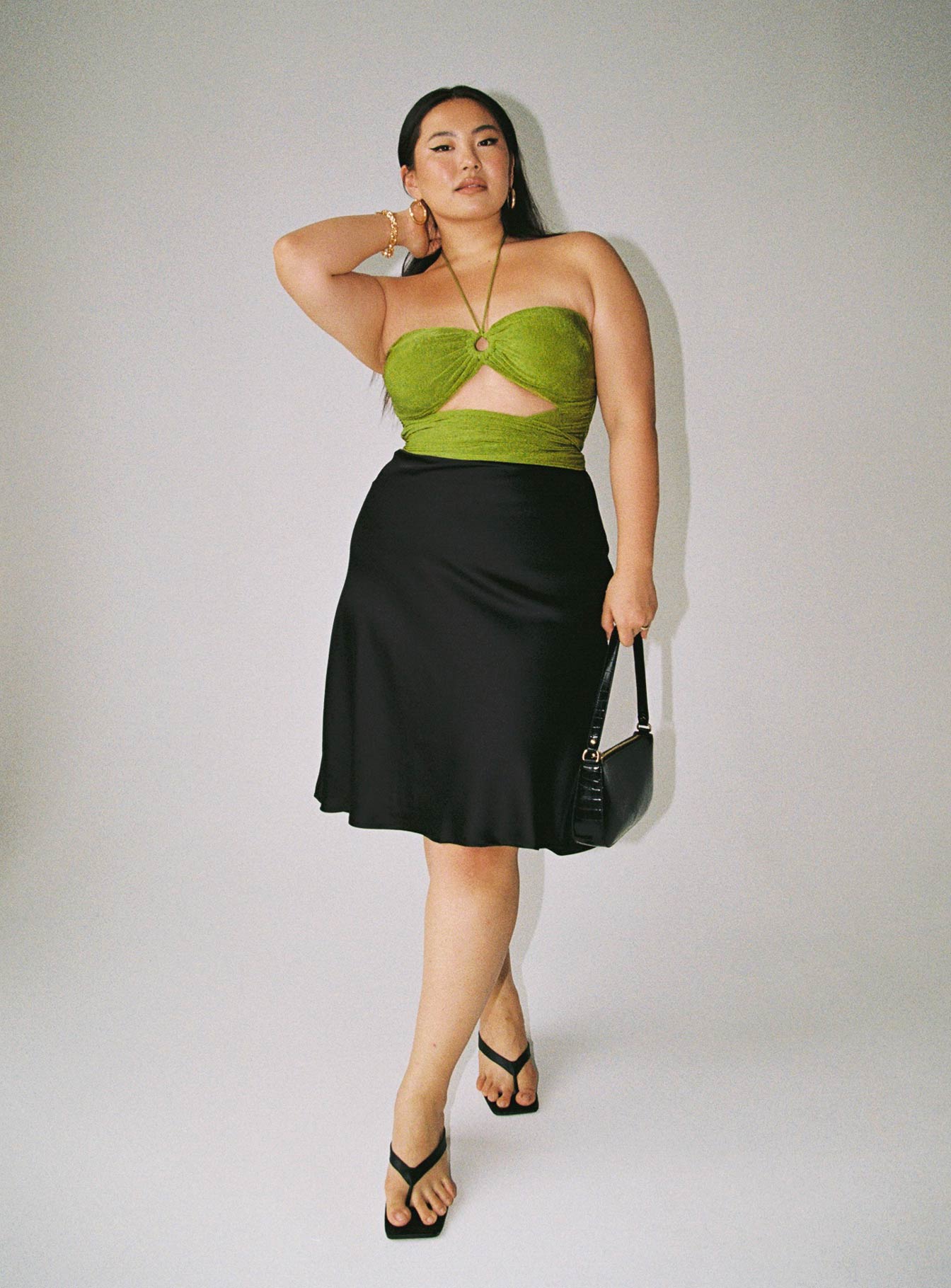 Loriella Ring Detail Crop Top Curve
