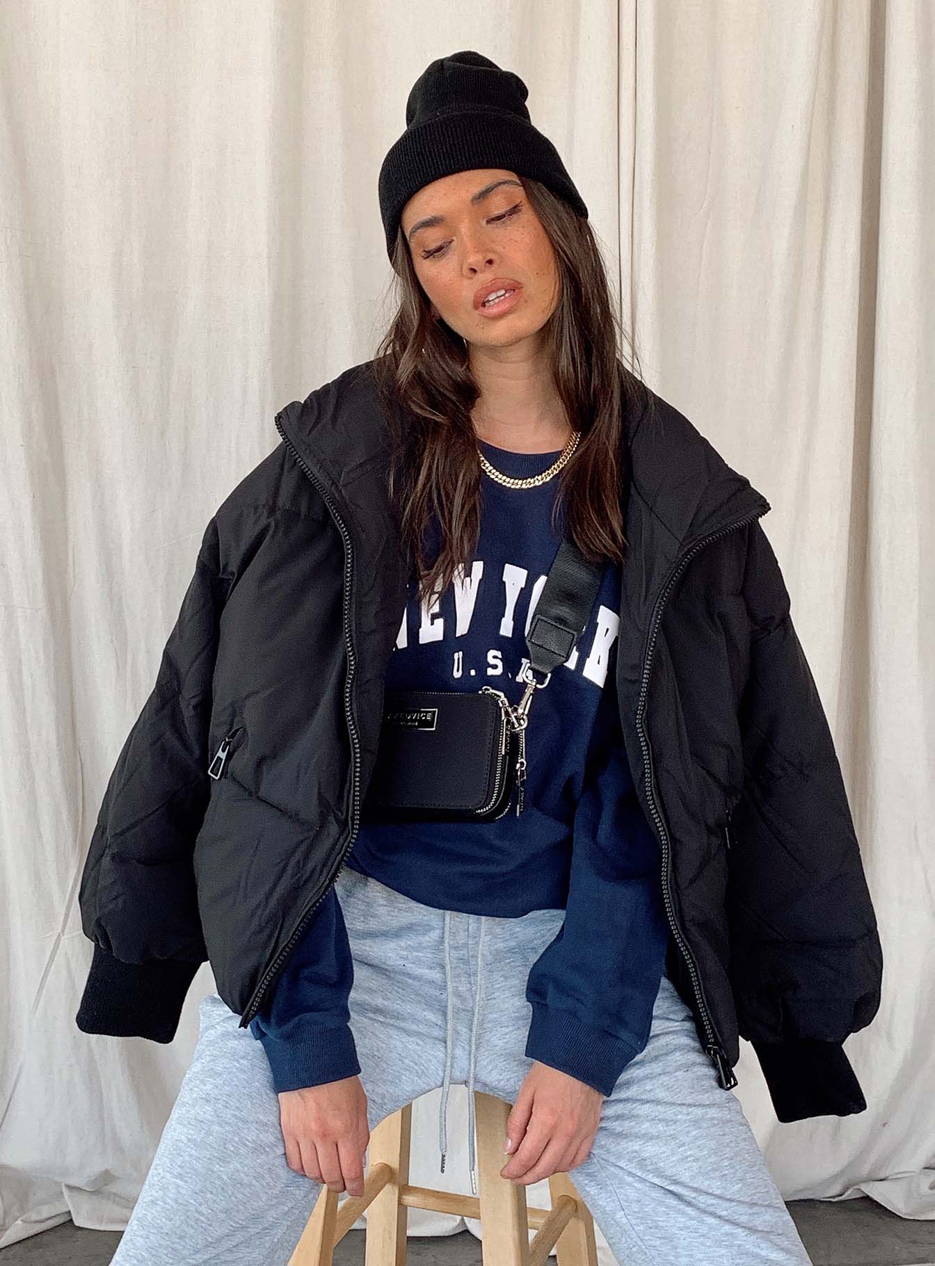 Abe Puffer Jacket Black Eco