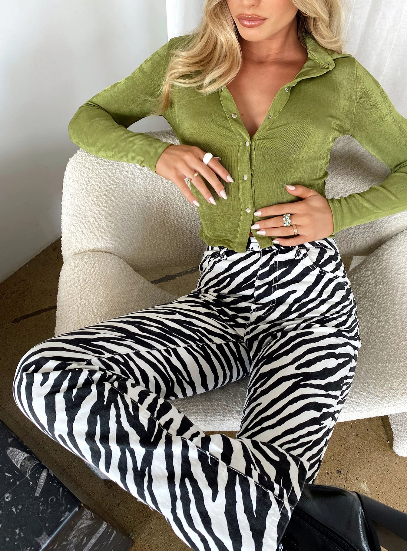 Elody Long Sleeve Top Green