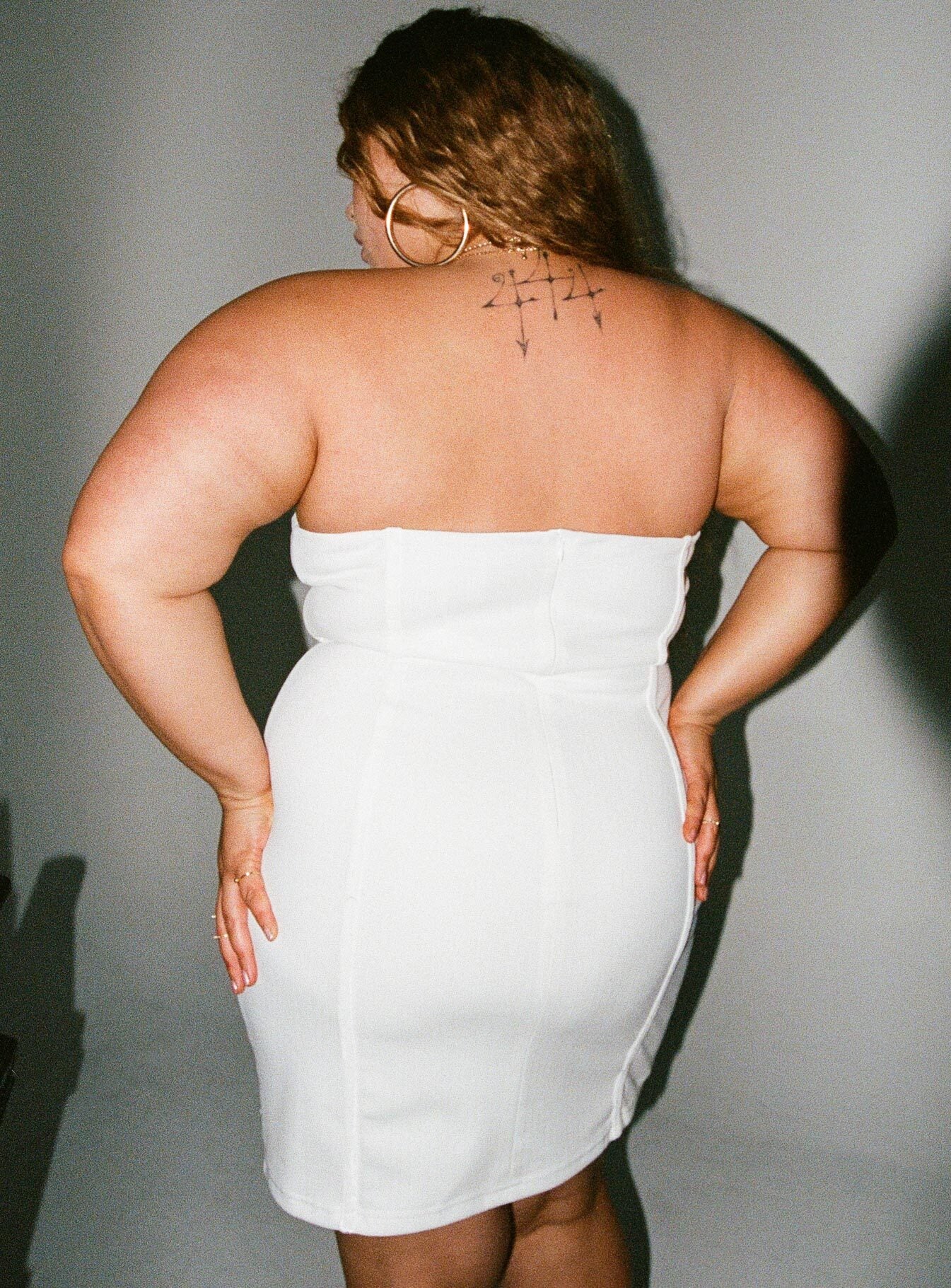 Tristian Mini Dress White Curve