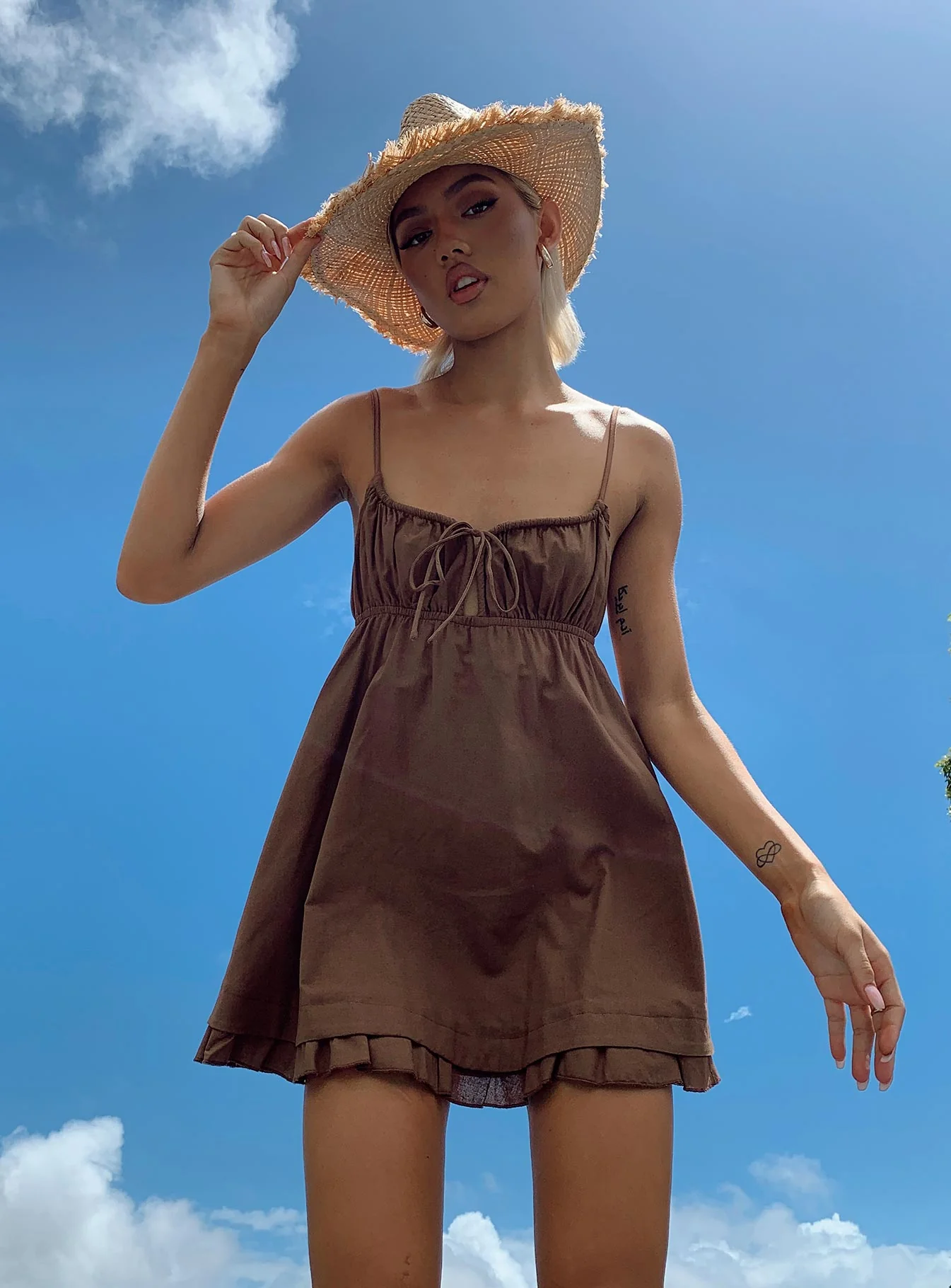 Empress Of Love Mini Dress Brown