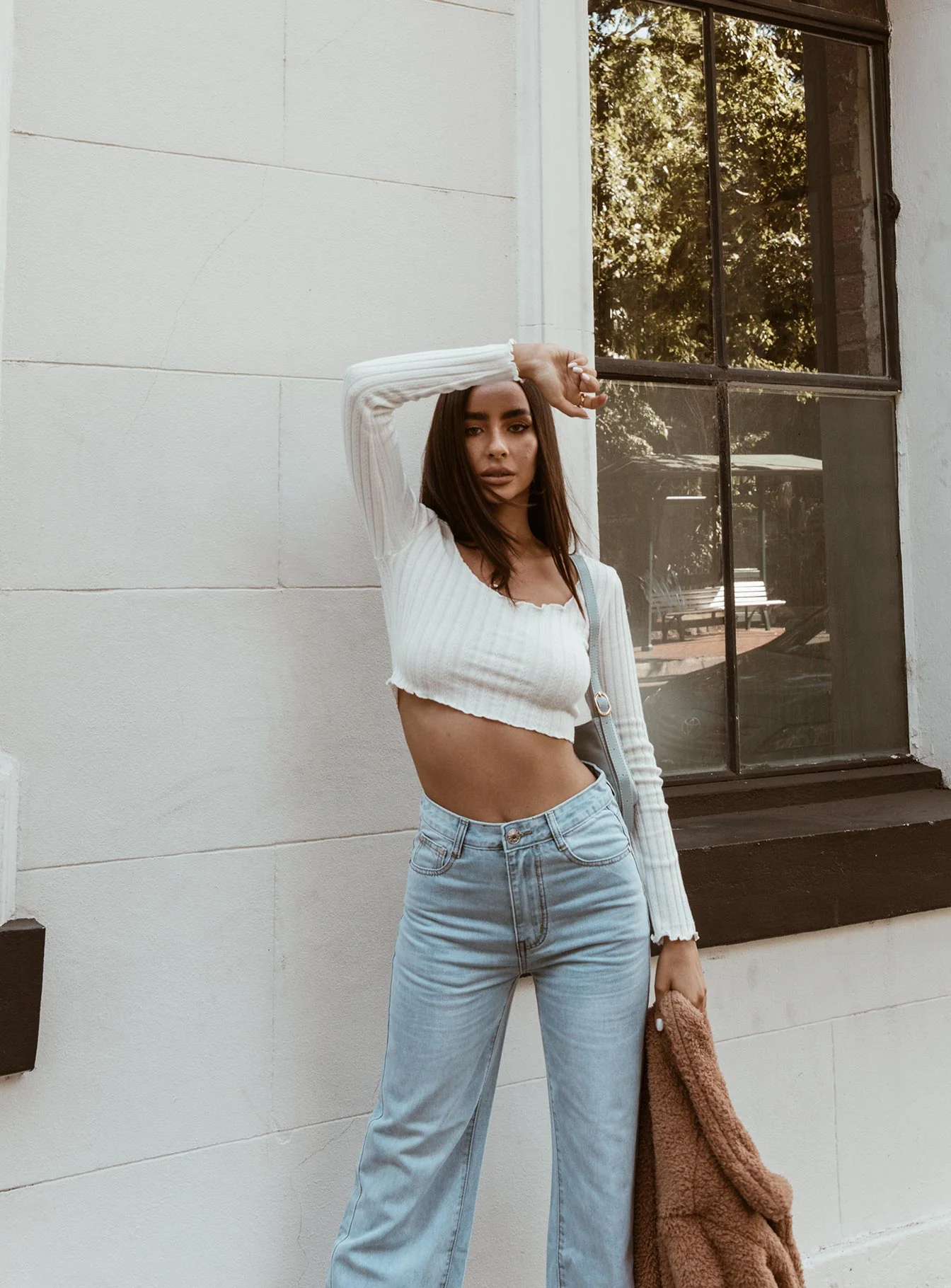 Cece Hammer Wide Leg Jeans Vintage Blue Denim