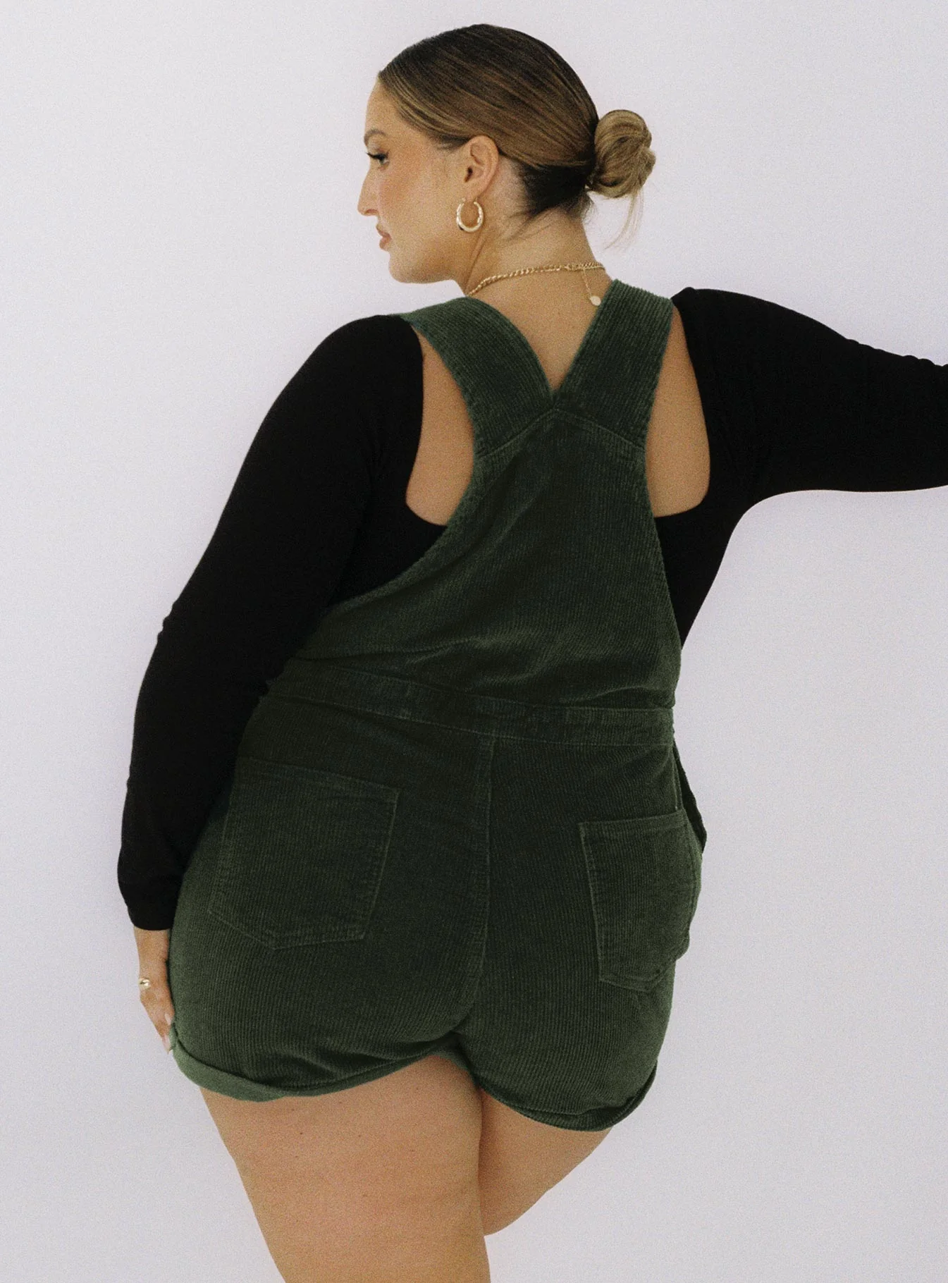 Kacey Overalls Khaki Curve