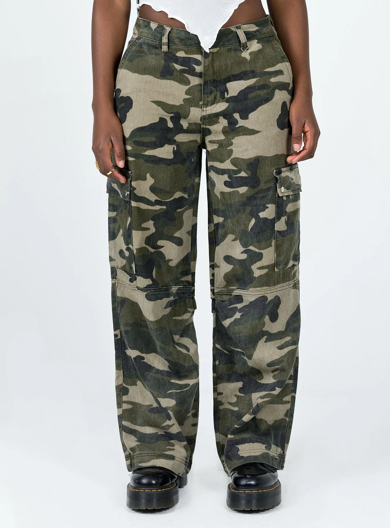 Fallout Mid Rise Cargo Pants Camouflage