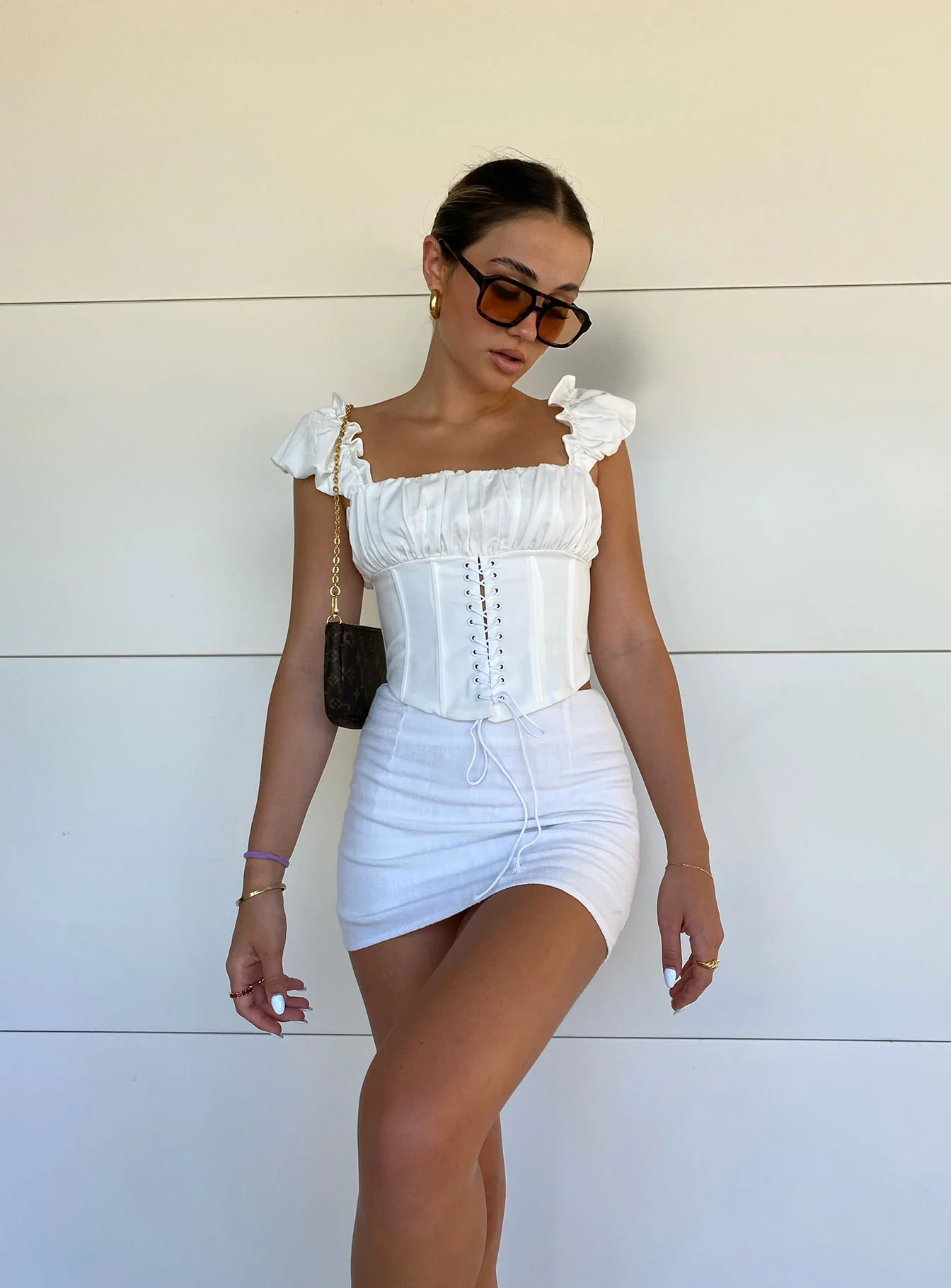 Selby Mini Skirt White Eco