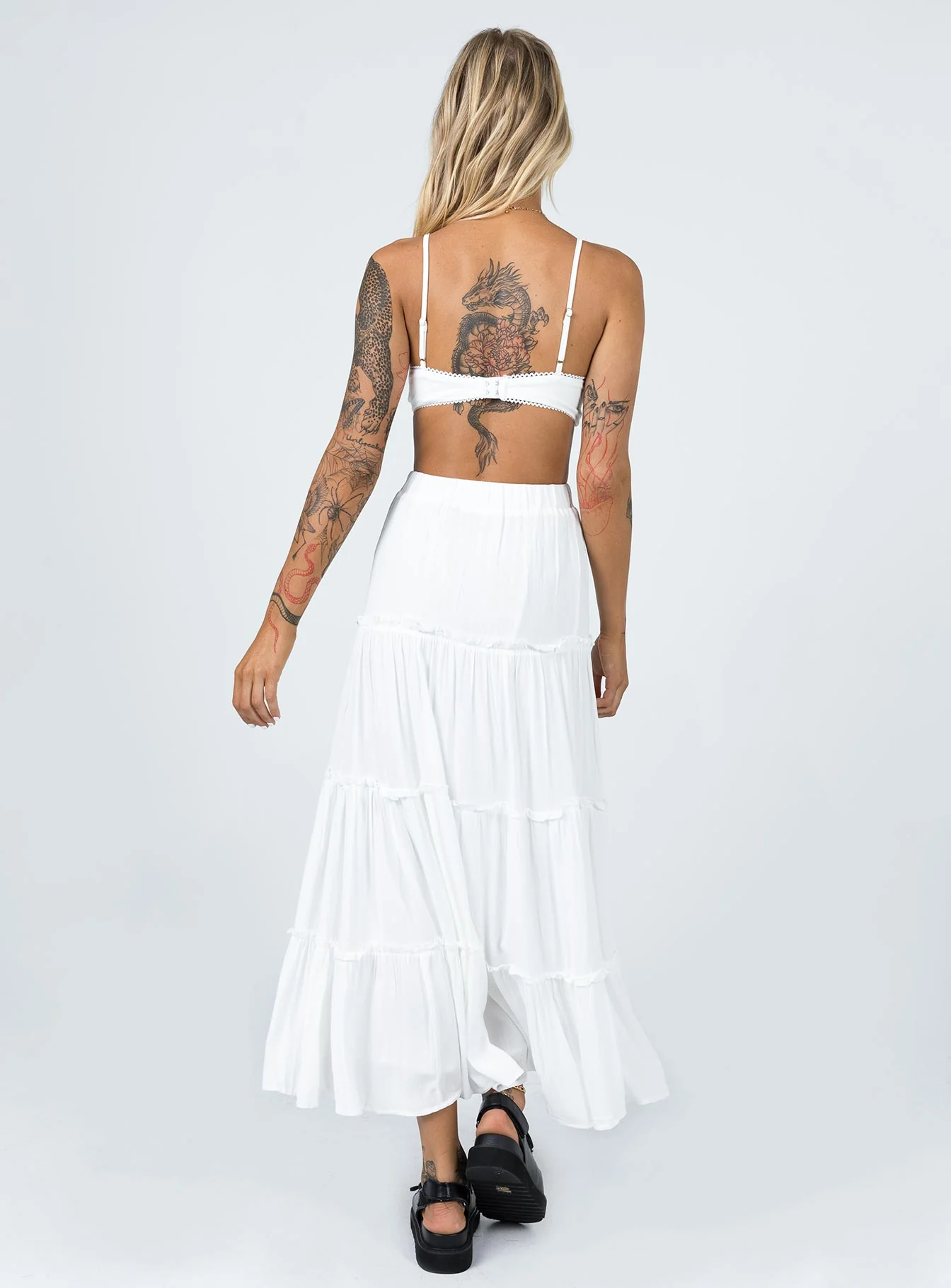 Miriah Maxi Skirt White