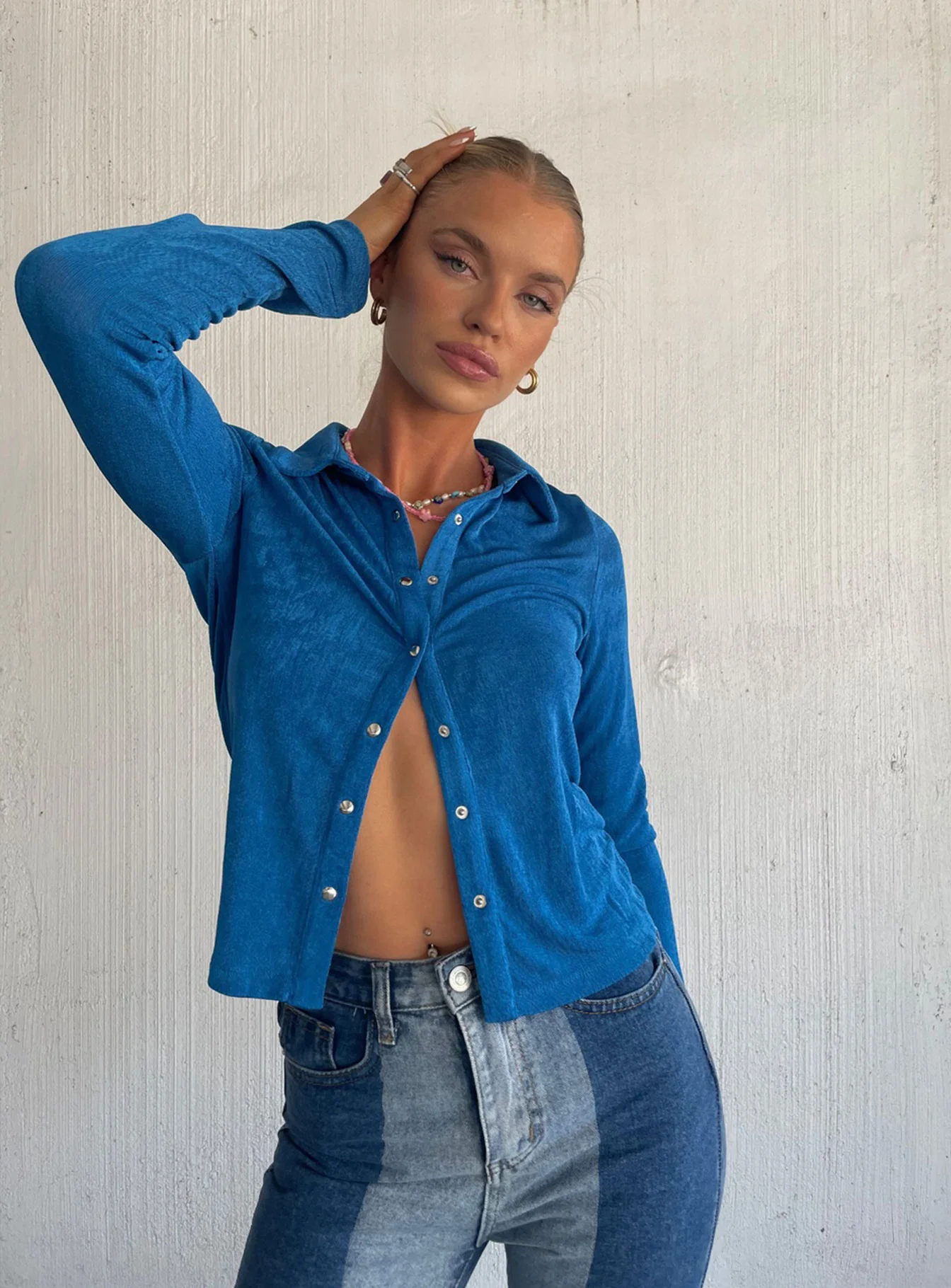 Elody Long Sleeve Top Blue